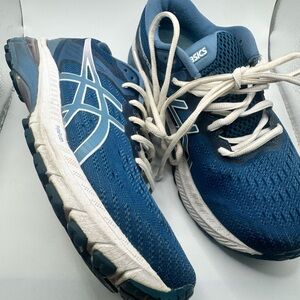 Asics GT-2000 9 1012A861 Women’s 6.5 Mako Blue Gray Floss Running Shoes Sneakers